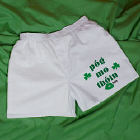 Pog Mo Thoin Men's White Irish Personalized Boxer Shorts